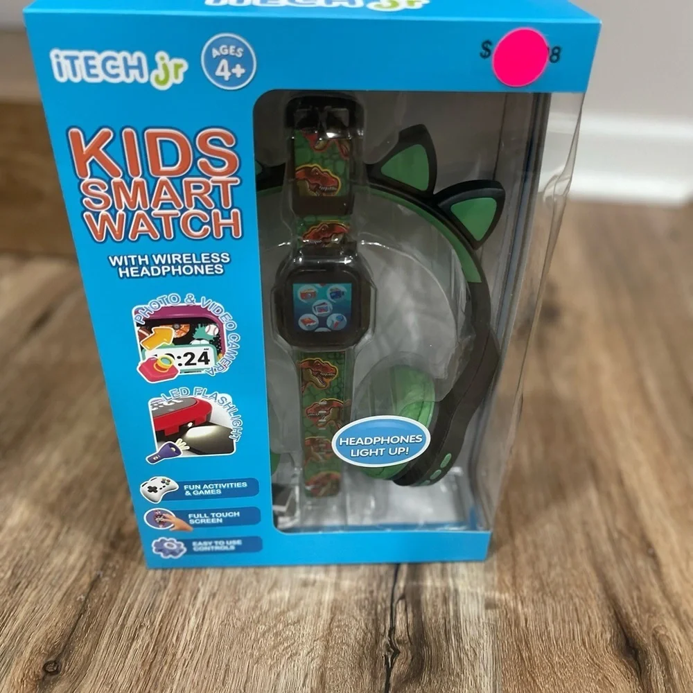 Kids Smart Watch with Wireless Headphones - Green